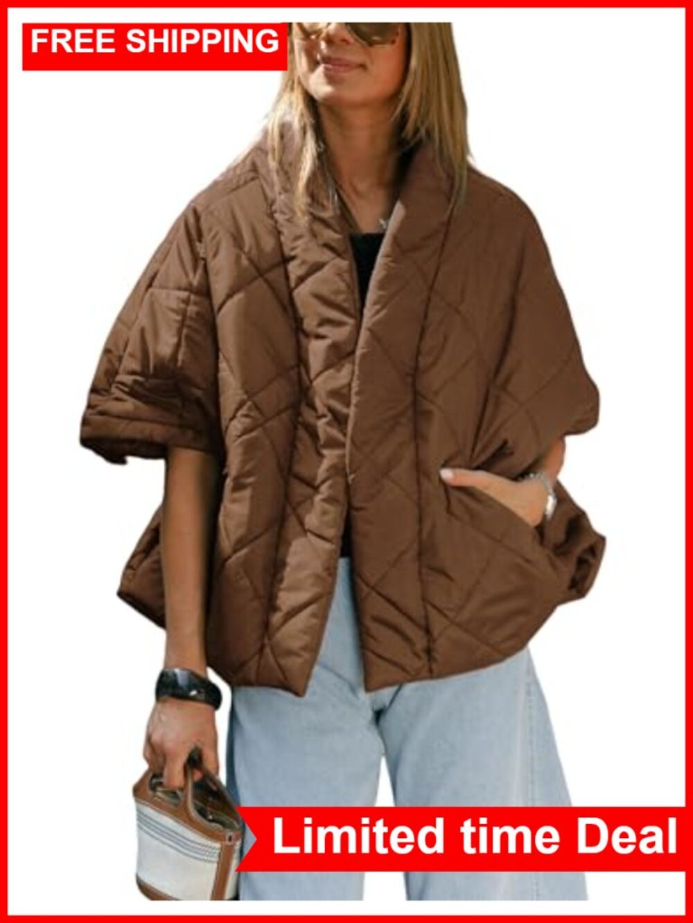 Women Puffer Vest Lightweight Quilted Nylon Jacket Oversized Sleeveless